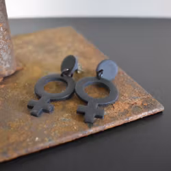Örhänge Venus SVART - SoMaBelle Design