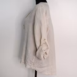 Linneblus med Krås BEIGE