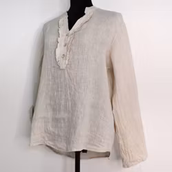 Linneblus med Krås BEIGE