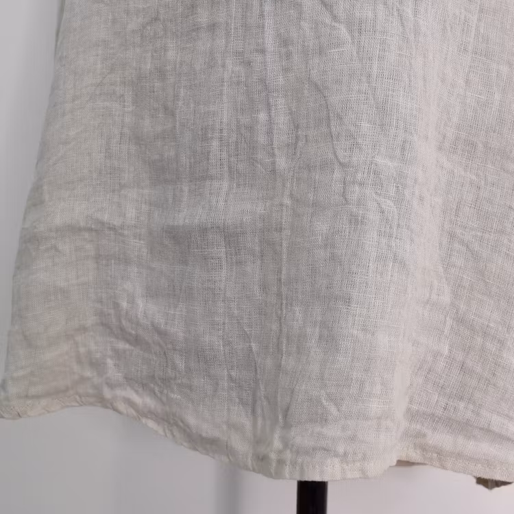 Linneblus med Krås BEIGE