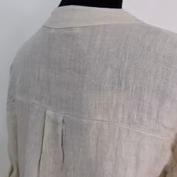 Linneblus med Krås BEIGE