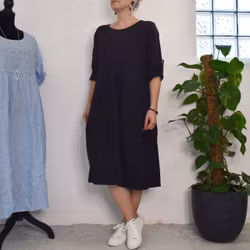 Sweatshirtklänning SVART