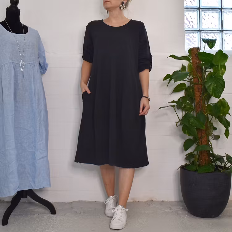 Sweatshirtklänning SVART
