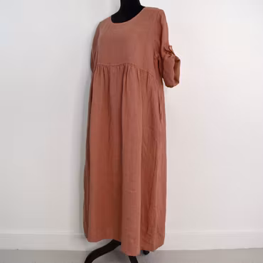 Linneklänning med Fickor MELOGRANO