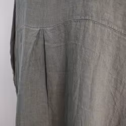 Kort linneskjorta med Volang KAKI