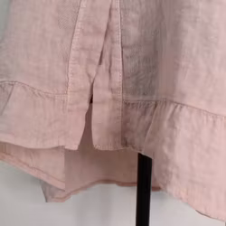 Kort linneskjorta med Volang ROSA