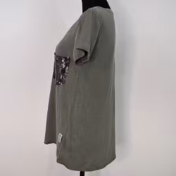 SECOND HAND T-shirt KAKI S/M - Lo-ika