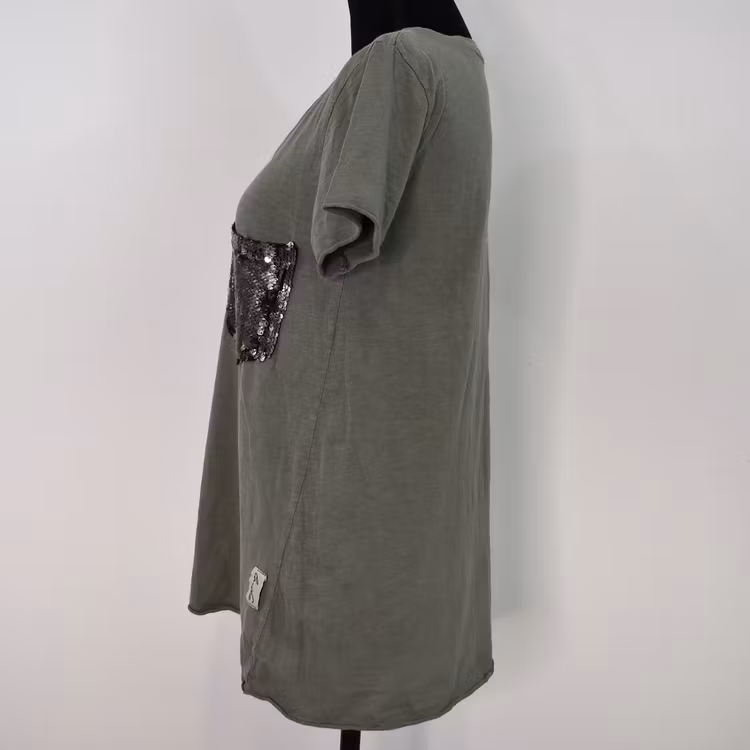 SECOND HAND T-shirt KAKI S/M - Lo-ika