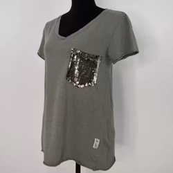 SECOND HAND T-shirt KAKI S/M - Lo-ika