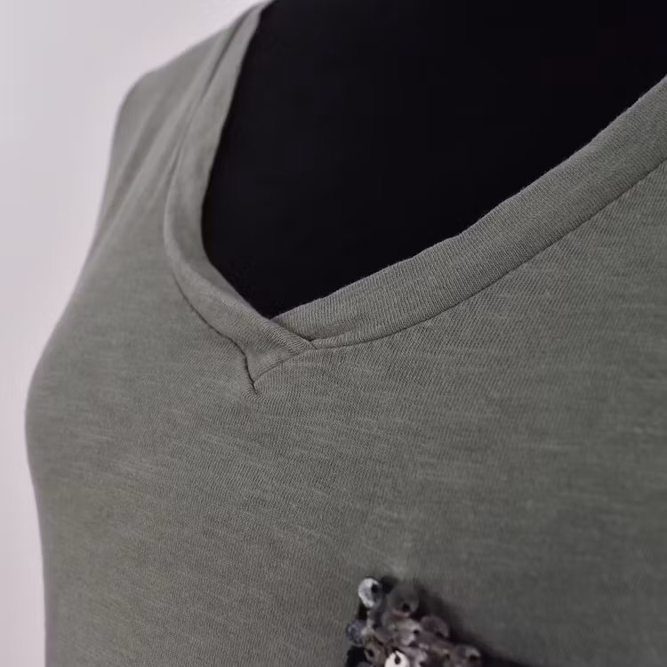 SECOND HAND T-shirt KAKI S/M - Lo-ika