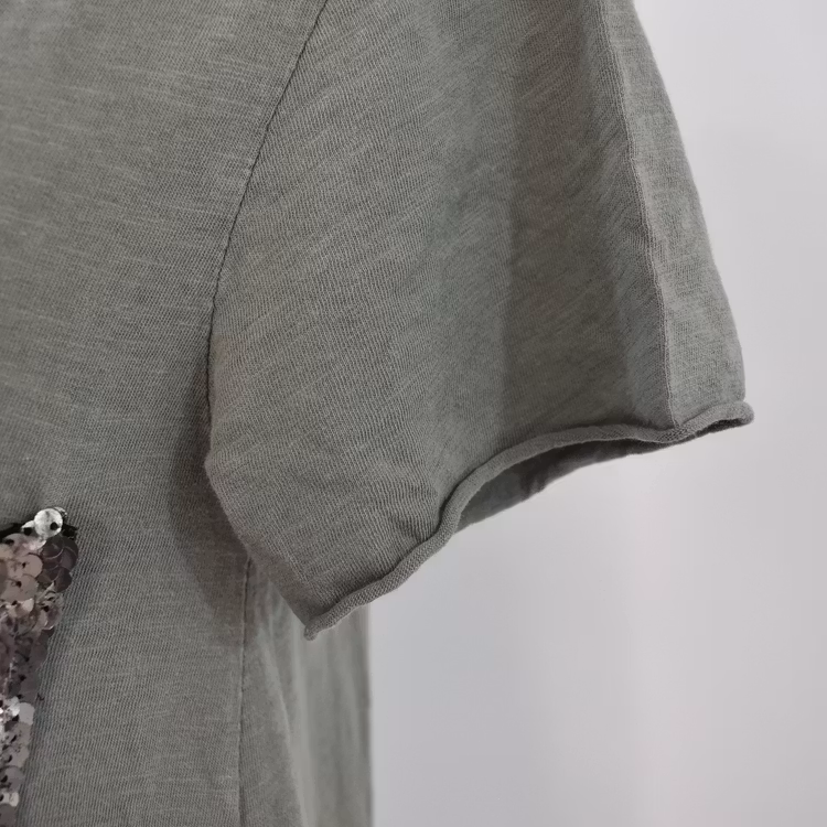 SECOND HAND T-shirt KAKI S/M - Lo-ika