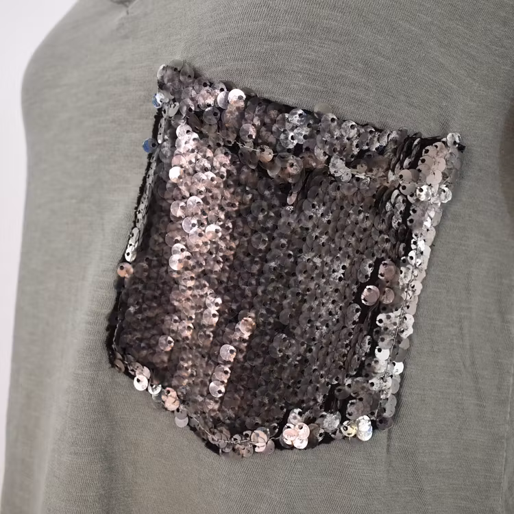 SECOND HAND T-shirt KAKI S/M - Lo-ika