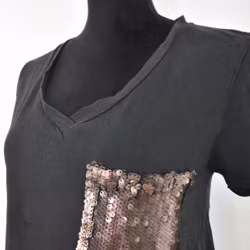 SECOND HAND T-shirt SVART S/M - Lo-ika