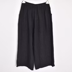 Coulettbyxa i linne Vivi SVART - Mix By Heart