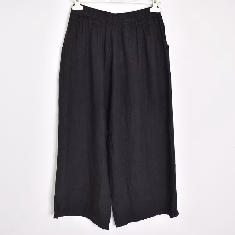 Coulettbyxa i linne Vivi SVART - Mix By Heart