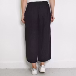 Coulettbyxa i linne Vivi SVART - Mix By Heart