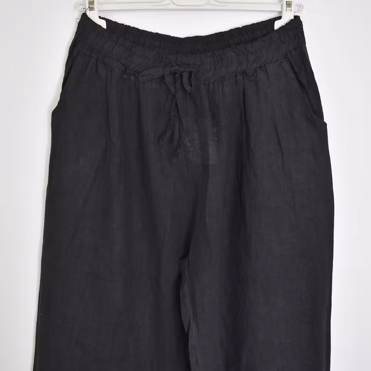 Coulettbyxa i linne Vivi SVART - Mix By Heart