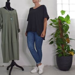 T-shirt Over Sized Janna SVART - Marta du Chateau