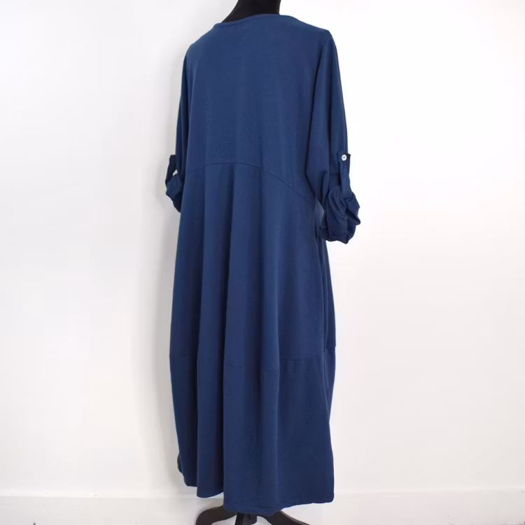 Sweatshirtklänning MÖRKBLÅ