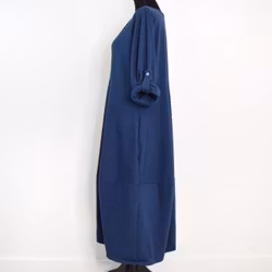 Sweatshirtklänning MÖRKBLÅ