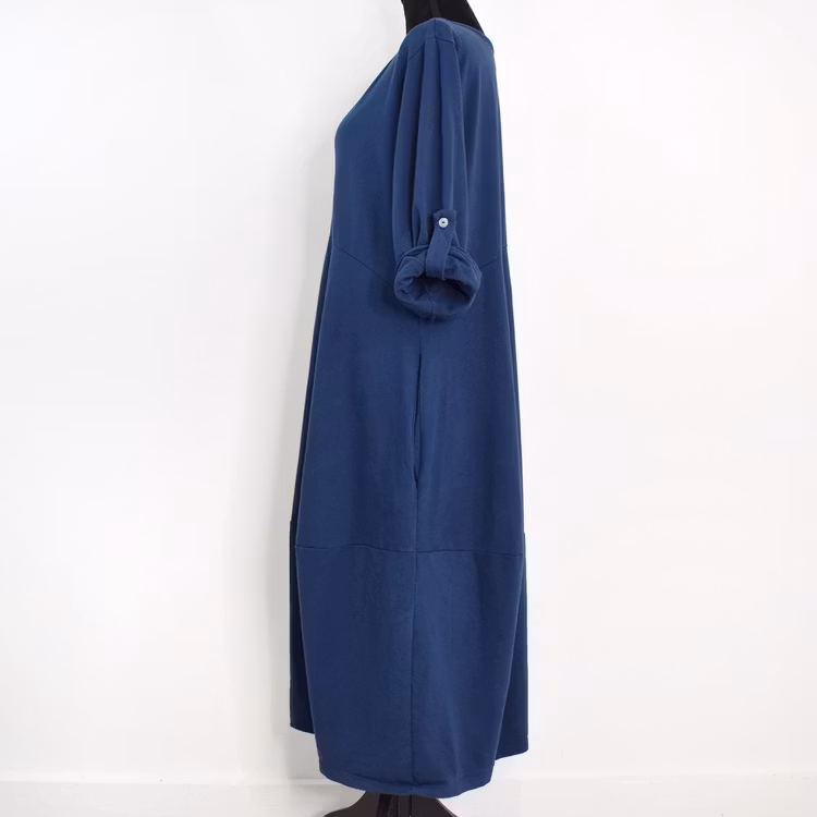 Sweatshirtklänning MÖRKBLÅ