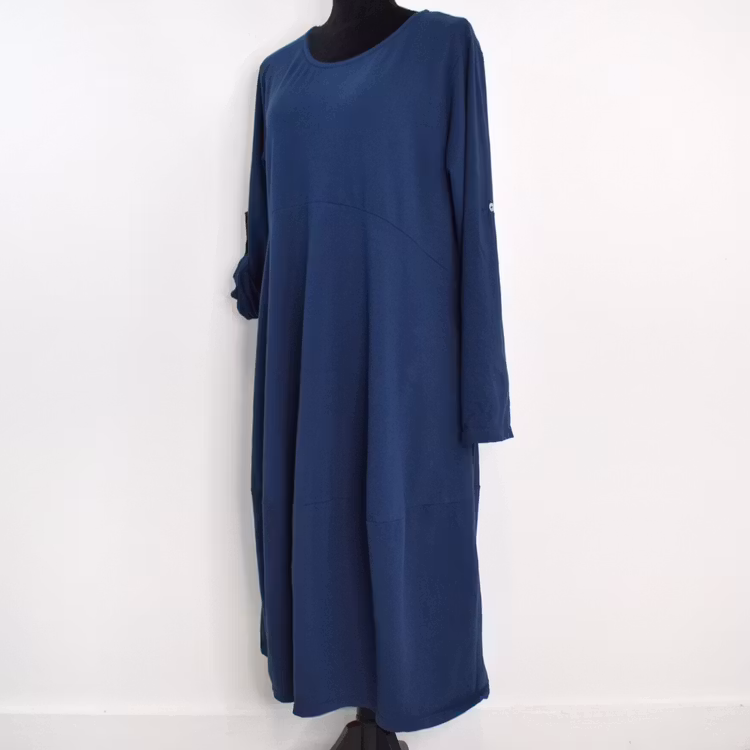 Sweatshirtklänning MÖRKBLÅ