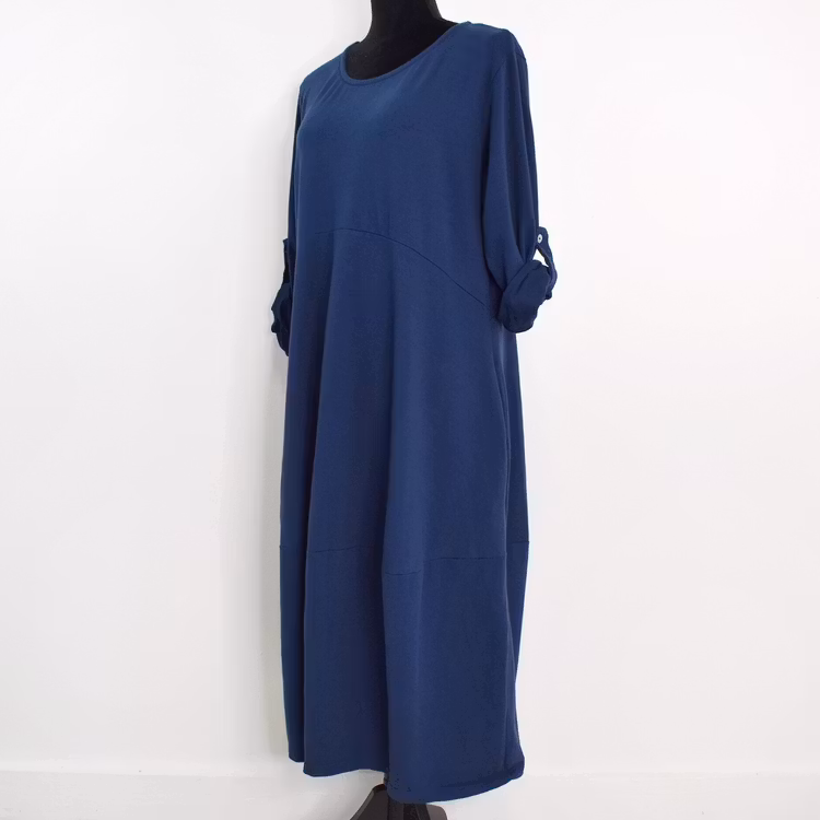 Sweatshirtklänning MÖRKBLÅ