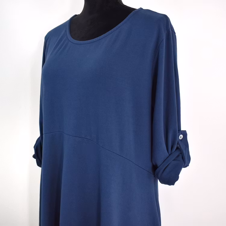 Sweatshirtklänning MÖRKBLÅ