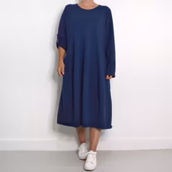 Sweatshirtklänning MÖRKBLÅ