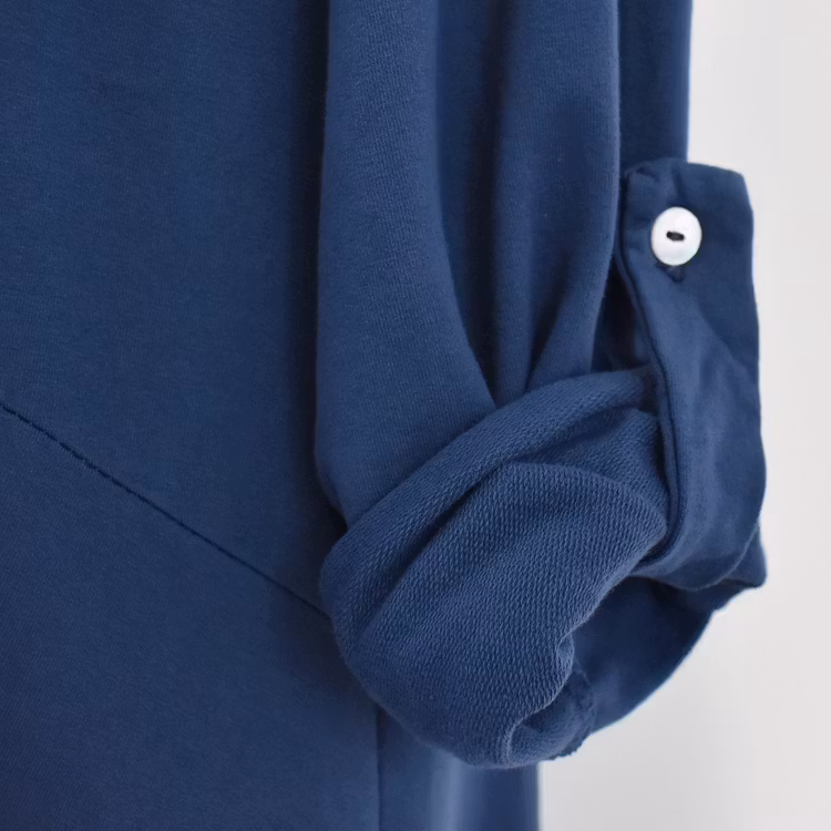 Sweatshirtklänning MÖRKBLÅ