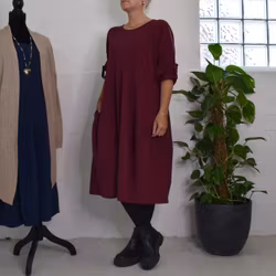 Sweatshirtklänning WINE
