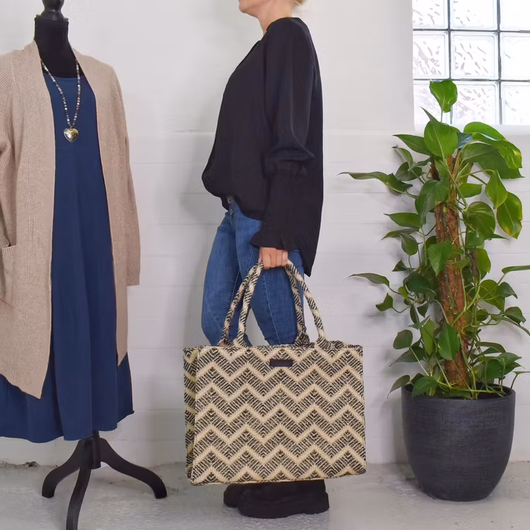 Shopper Mönstrad SVART/GULD - Depeche