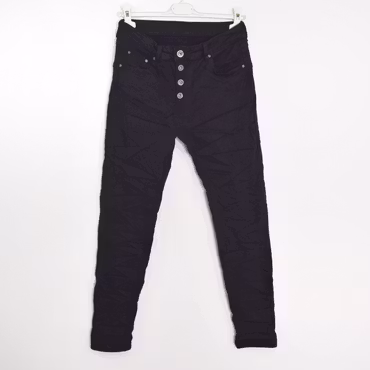 Jeans med Knappar SVART - 3D Denim
