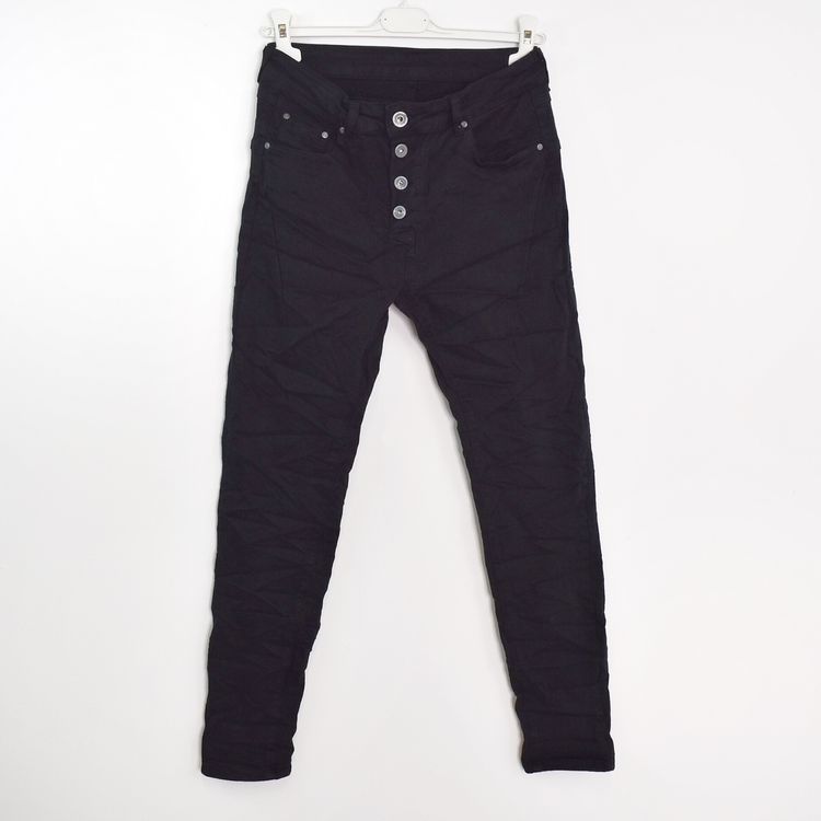 Jeans med Knappar SVART - 3D Denim