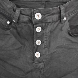 Jeans med Knappar SVART - 3D Denim