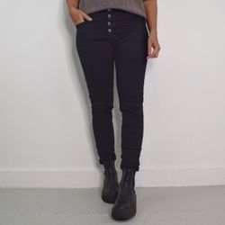 Jeans med Knappar SVART - 3D Denim