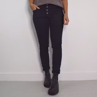 Jeans med Knappar SVART - 3D Denim