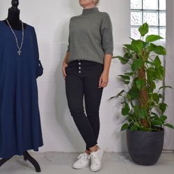 Jeans med Knappar SVART - 3D Denim