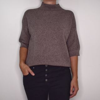 Tröja Halvpolo TAUPE
