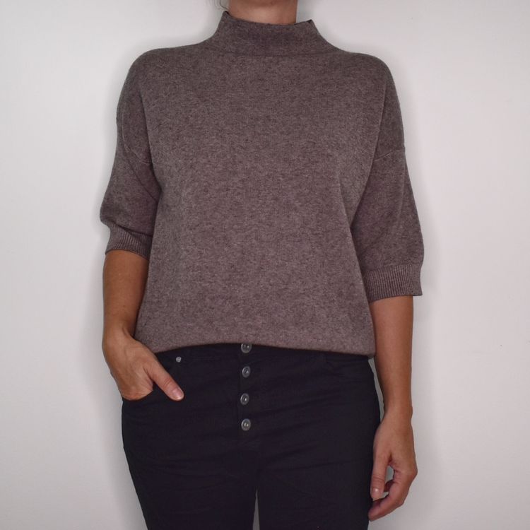 Tröja Halvpolo TAUPE
