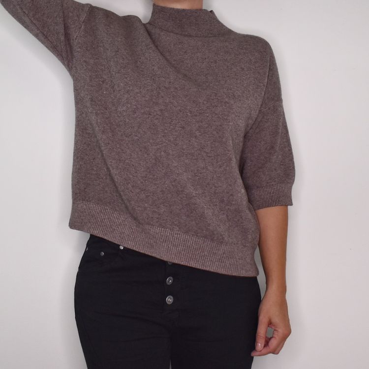 Tröja Halvpolo TAUPE