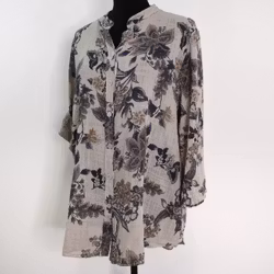 Blus Ellie Mönstrad BEIGE - Mix By Heart