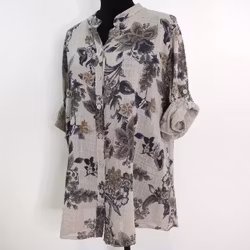 Blus Ellie Mönstrad BEIGE - Mix By Heart
