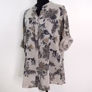 Blus Ellie Mönstrad BEIGE - Mix By Heart