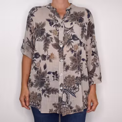 Blus Ellie Mönstrad BEIGE - Mix By Heart