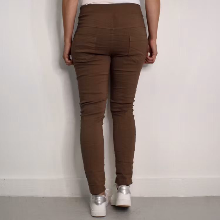 Stretchig Byxa Alva MÖRK TAUPE