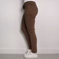 Stretchig Byxa Alva MÖRK TAUPE