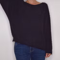 Stickad Tröja Anouk SVART - Marta du Chateau