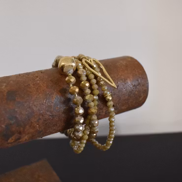 Armband Zoe BEIGE/GULD - The Moshi