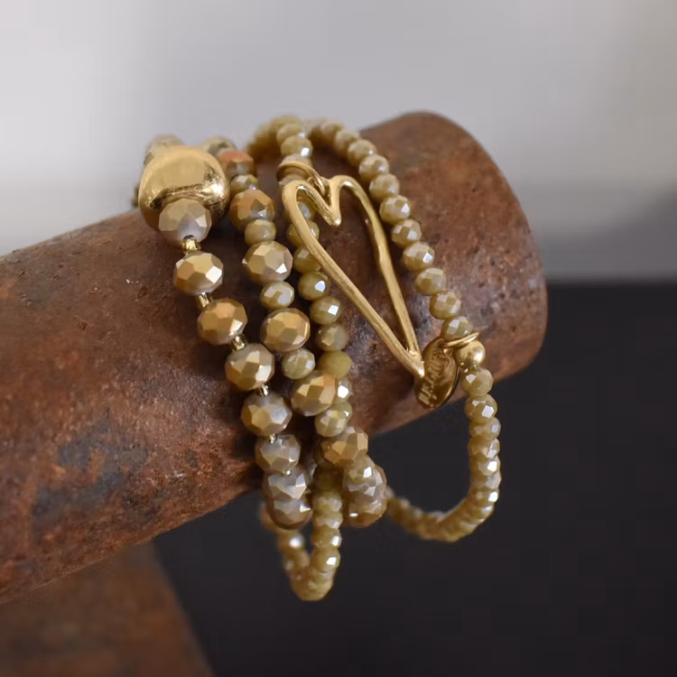 Armband Zoe BEIGE/GULD - The Moshi